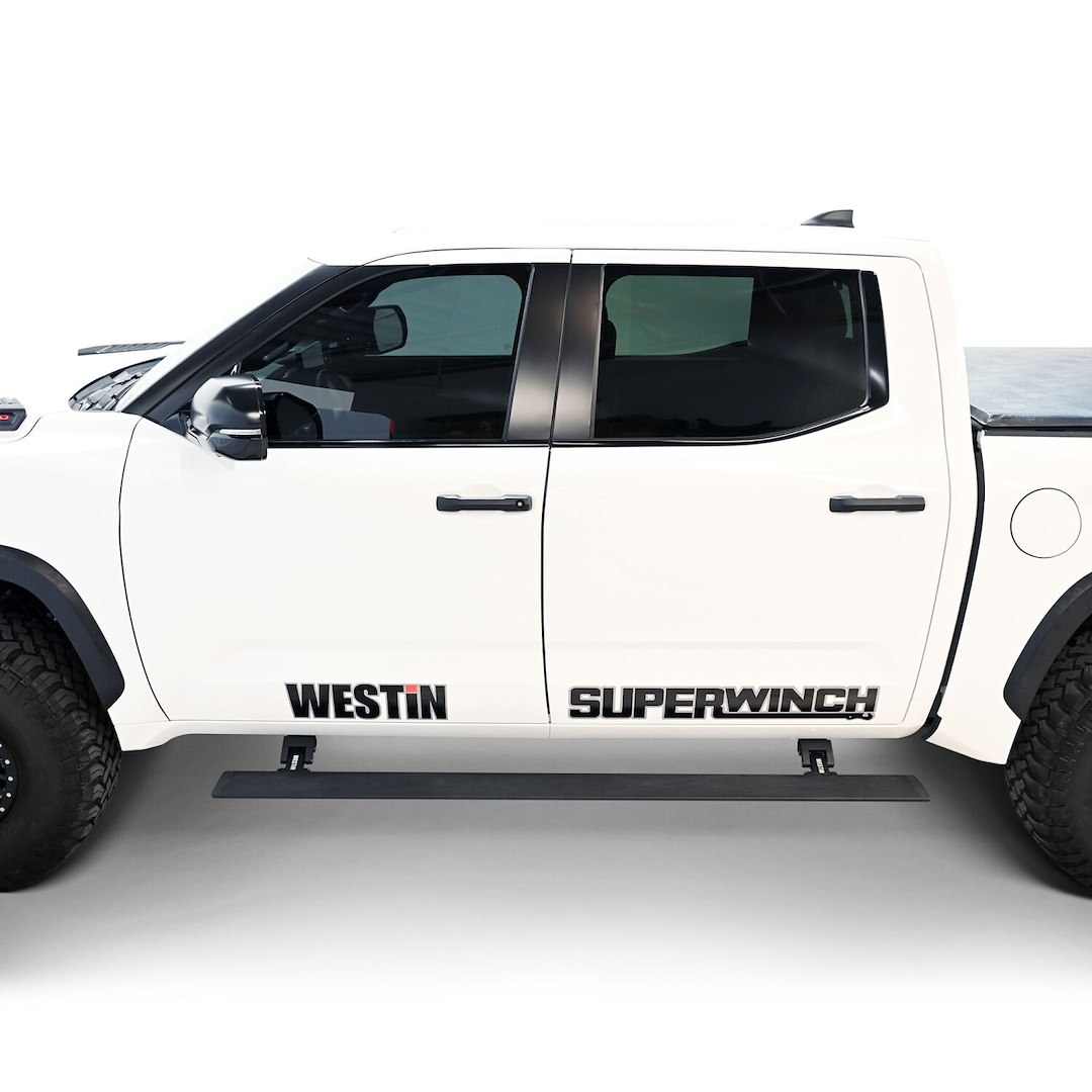 Westin Running Board, Pro-E, Electric, Powder Coated, Textured Black, Aluminum, Lighted, Rocker Panel Mount – 29-24225