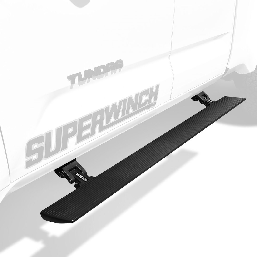 Westin Running Board, Pro-E, Electric, Powder Coated, Textured Black, Aluminum, Lighted, Rocker Panel Mount – 29-24235