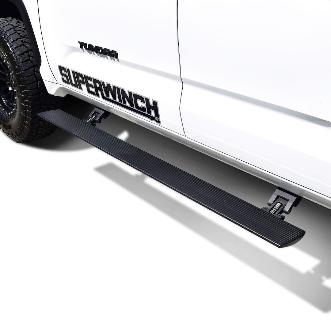 Westin Running Board, Pro-E, Electric, Powder Coated, Textured Black, Aluminum, Lighted, Rocker Panel Mount – 29-24235