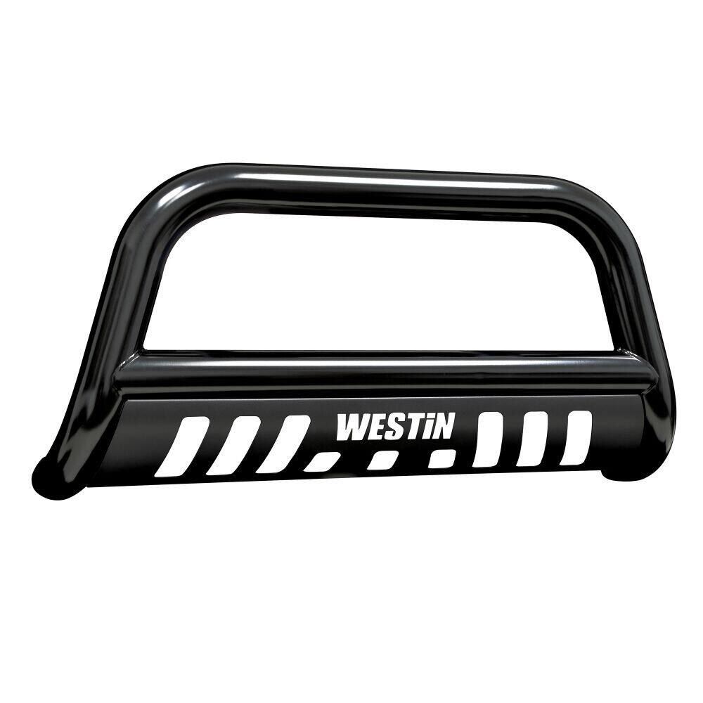 Westin Bull Bar, E-Series, Powder Coated, Black, Steel, With Light Mounting Tabs, With Skid Plate, 6 Inch Max Light – 31-4025