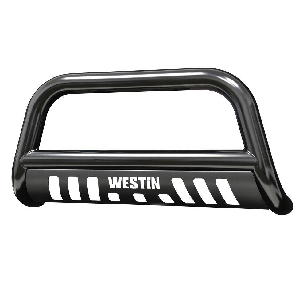 Westin Bull Bar, E-Series, Powder Coated, Black, Steel, With Light Mounting Tabs, With Skid Plate, 6 Inch Max Light – 31-4025