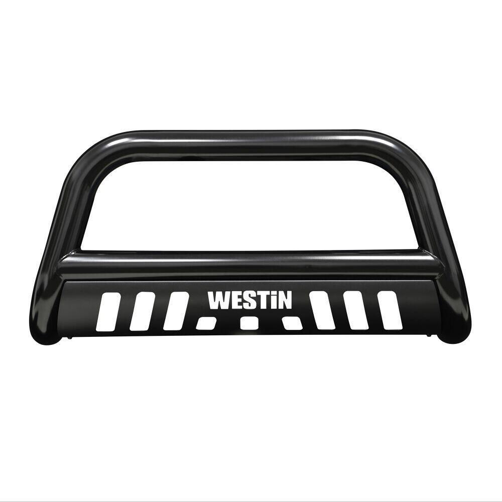 Westin Bull Bar, E-Series, Powder Coated, Black, Steel, With Light Mounting Tabs, With Skid Plate, 6 Inch Max Light – 31-4025