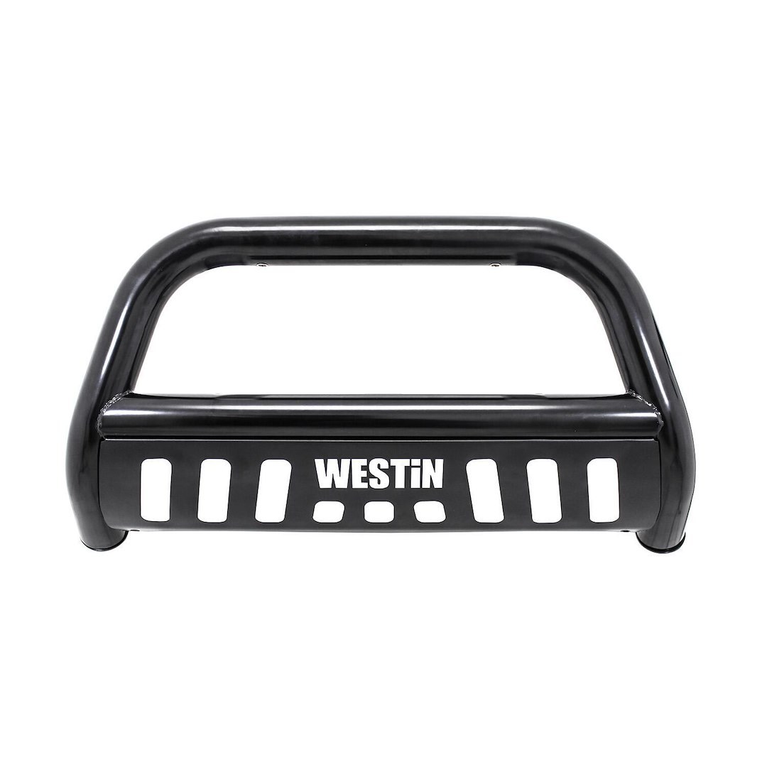 Westin Bull Bar, E-Series, Powder Coated, Black, Mild Steel, 3 Inch Diameter, With Textured Black Aluninum Skid Plate – 31-5615