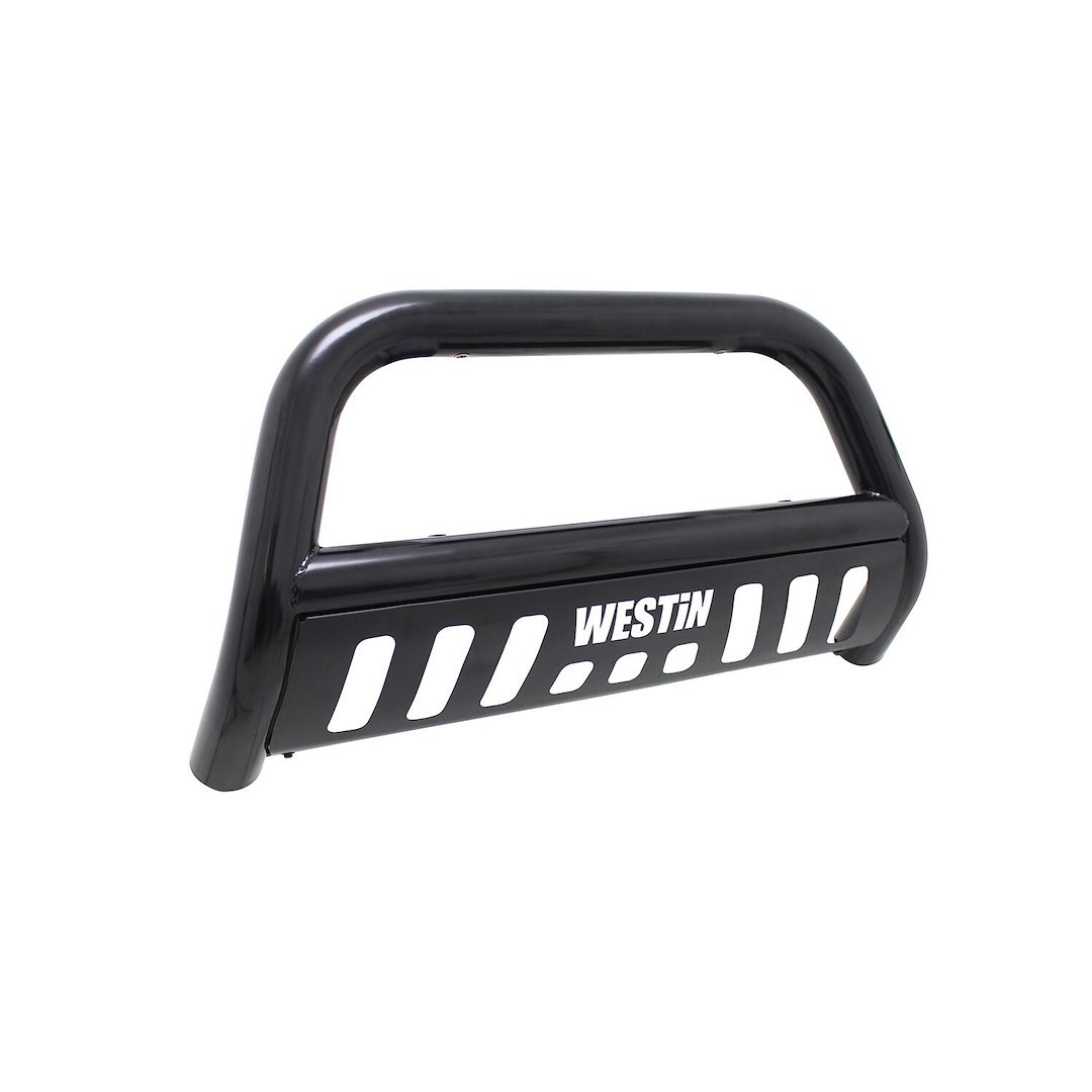 Westin Bull Bar, E-Series, Powder Coated, Black, Mild Steel, 3 Inch Diameter, With Textured Black Aluninum Skid Plate – 31-5615