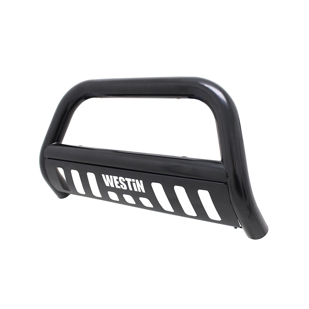Westin Bull Bar, E-Series, Powder Coated, Black, Mild Steel, 3 Inch Diameter, With Textured Black Aluninum Skid Plate – 31-5615