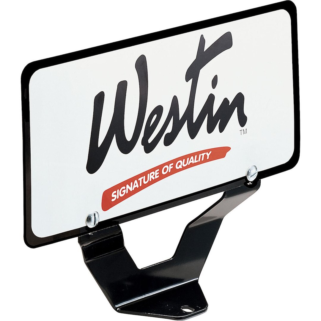 Westin License Plate Bracket, E-Series, Black Powder Coated, Steel – 32-0055