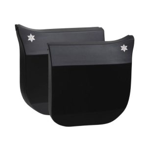Westin Door Protector, Defender, Installs Over OEM Door Panel, Black, ABS Material, Set of 2 – 35-15035
