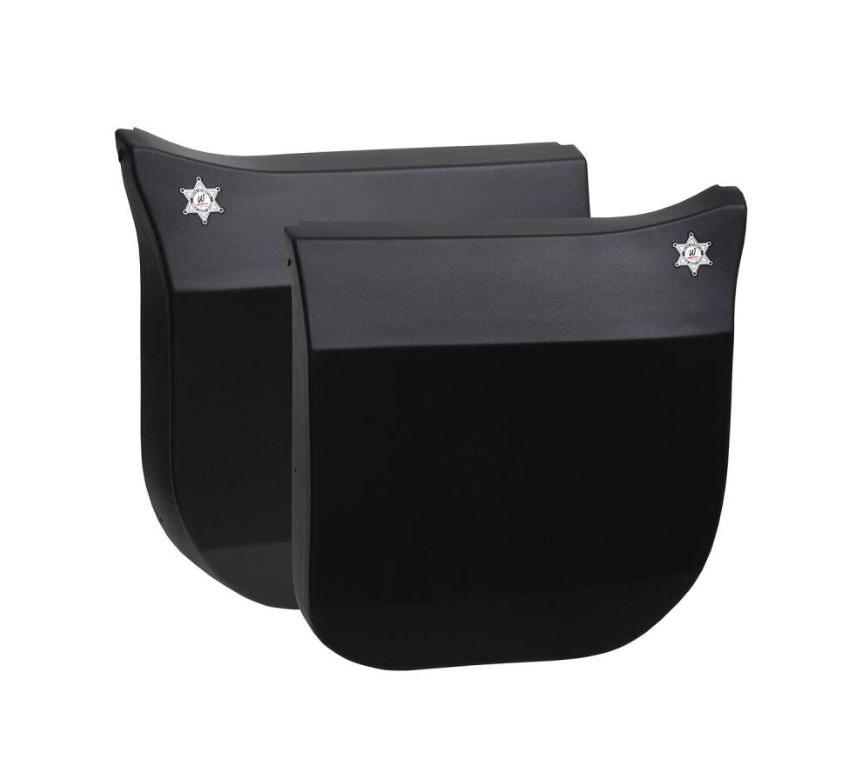 Westin Door Protector, Defender, Installs Over OEM Door Panel, Black, ABS Material, Set of 2 – 35-15035