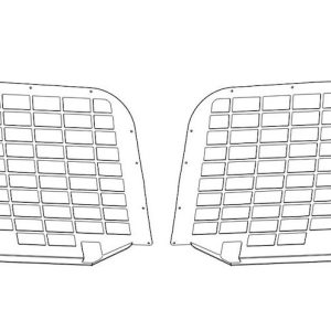 Westin Window Guard, Defender Series, Side Windows of Police Vehicle, Powder Coated, Black, Steel, Set of 2 – 35-16035