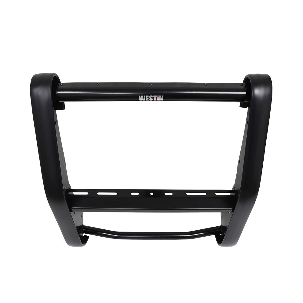 Westin Bumper Push Bar, Elite, Powder Coated, Black, Hrpo Steel, 2-3/4 Inch Rubber Strip Uprights, Without Wraparound Brush Guard – 36-2125