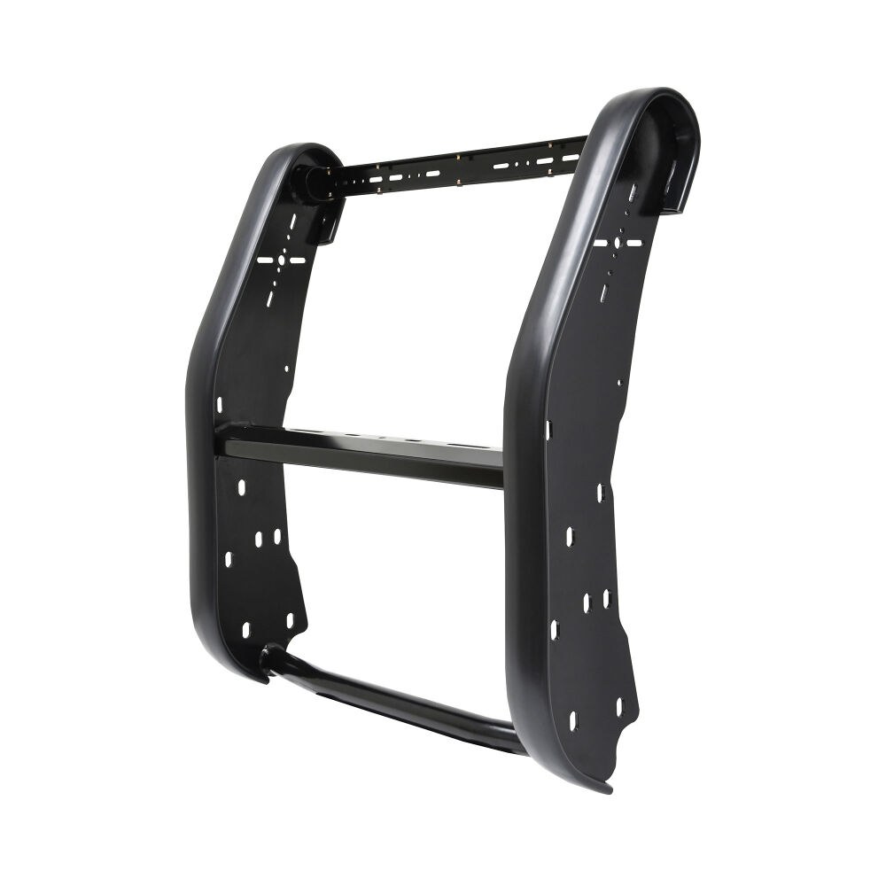 Westin Bumper Push Bar, Elite, Powder Coated, Black, Hrpo Steel, 2-3/4 Inch Rubber Strip Uprights, Without Wraparound Brush Guard – 36-2125