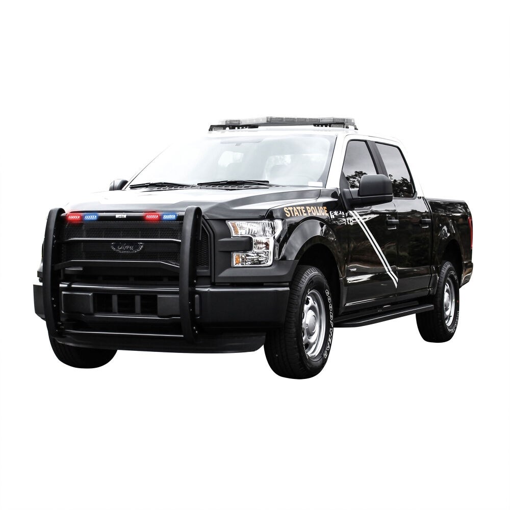 Westin Bumper Push Bar, Elite ™ Xd, Powder Coated, Black, Steel, 3 Inch Diameter, Without Wraparound Brush Guard – 36-52065