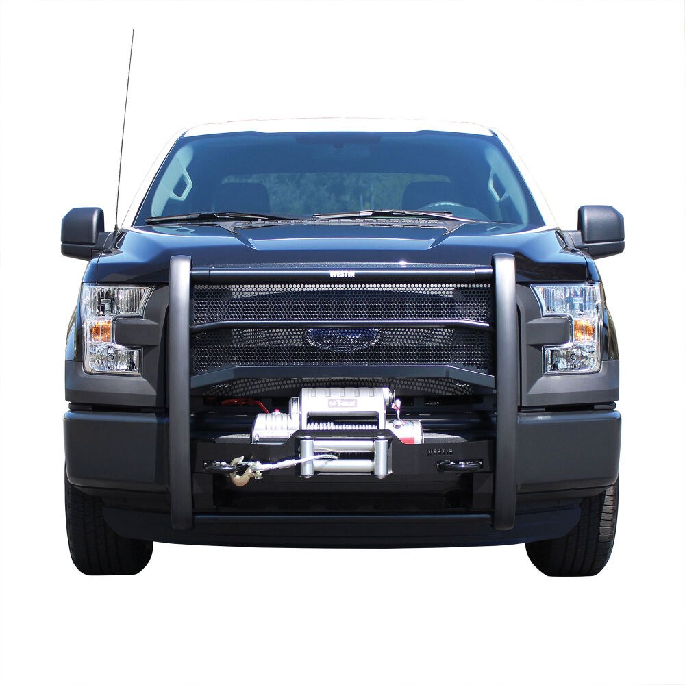 Westin Bumper Push Bar, Elite ™ Xd, Powder Coated, Black, Steel, 3 Inch Diameter, Without Wraparound Brush Guard – 36-52065