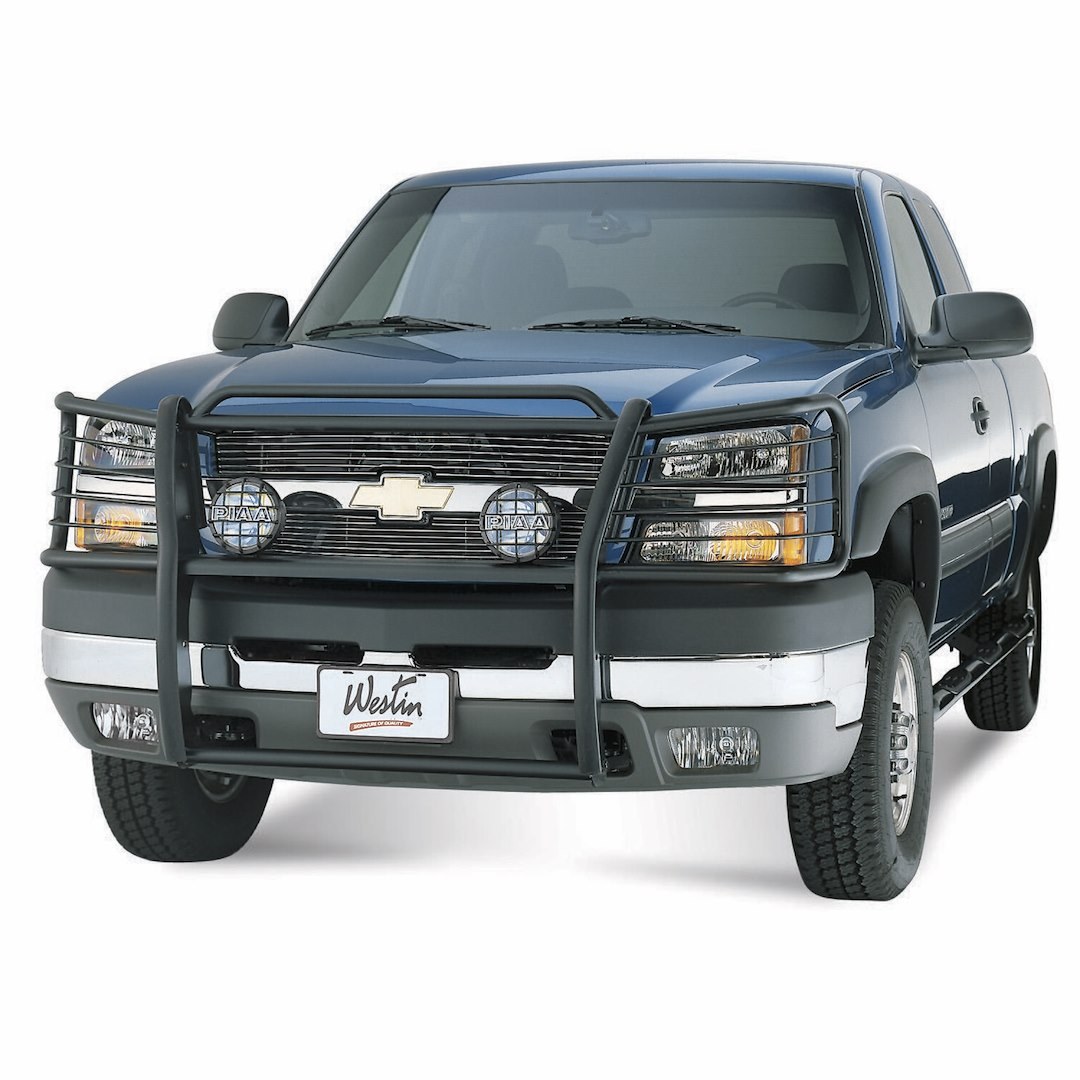 Westin Grille Guard, Sportsman, Powder Coated, Black, Steel, 1-1/2 Inch Diameter, With Brush Guard, Without Skid Plate – 40-1245