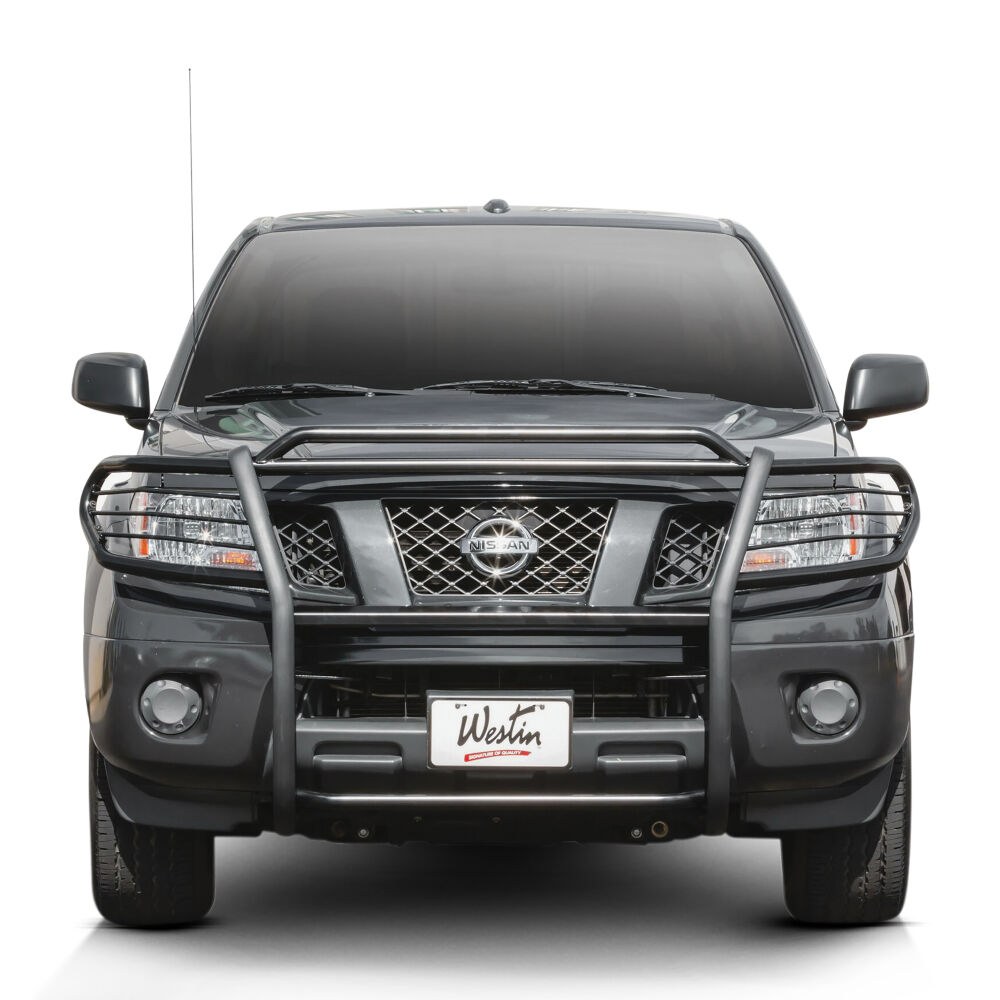 Westin Grille Guard, Sportsman, 1-Piece, Powder Coated, Black, Steel, 1-1/2 Inch Diameter, With Brush Guard, Without Skid Plate – 40-2075