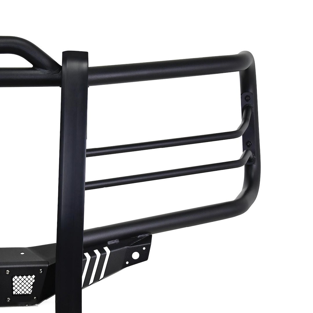 Westin Grille Guard, Sportsman X, Textured E-Coated, Black, Steel, 1-5/8 Inch Outer Steel Tubing/ 2-1/4 Inch Wide Upright Rubber Strips – 40-33875
