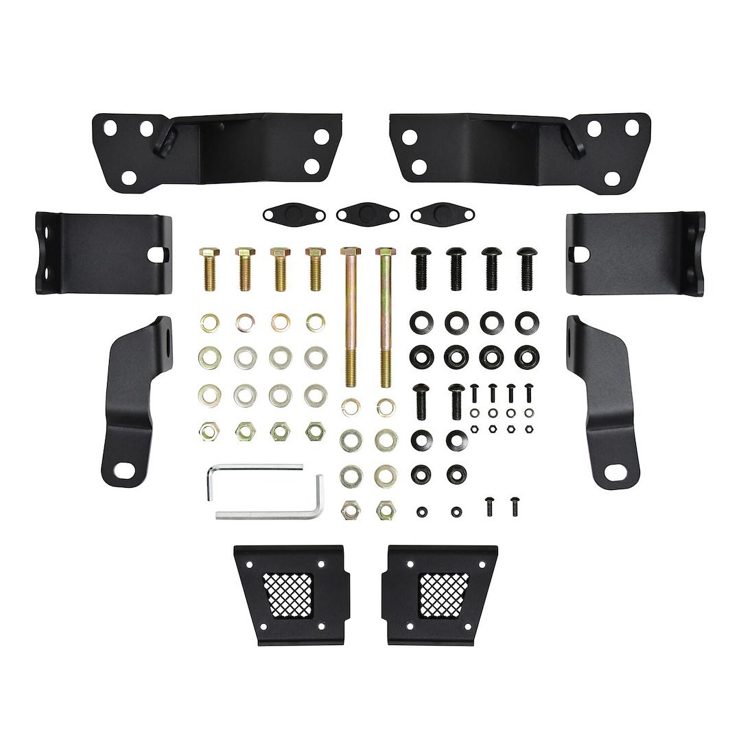 Westin Grille Guard, Sportsman X, Textured E-Coated, Black, Steel, 1-5/8 Inch Outer Steel Tubing/ 2-1/4 Inch Wide Upright Rubber Strips – 40-33875