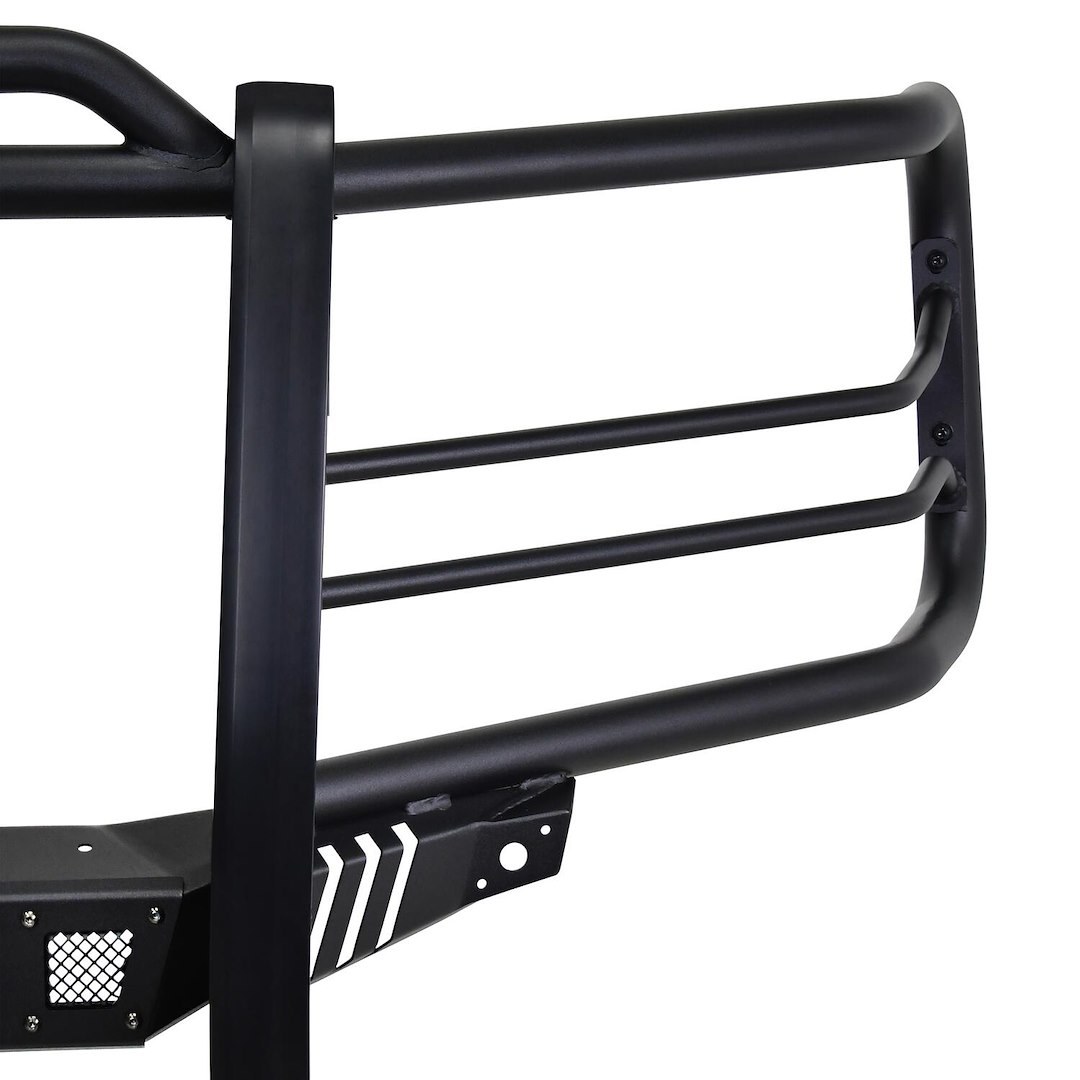 Westin Grille Guard, Sportsman X, Textured E-Coated, Black, Steel, 1-5/8 Inch Outer Steel Tubing/ 2-1/4 Inch Wide Upright Rubber Strips – 40-33875
