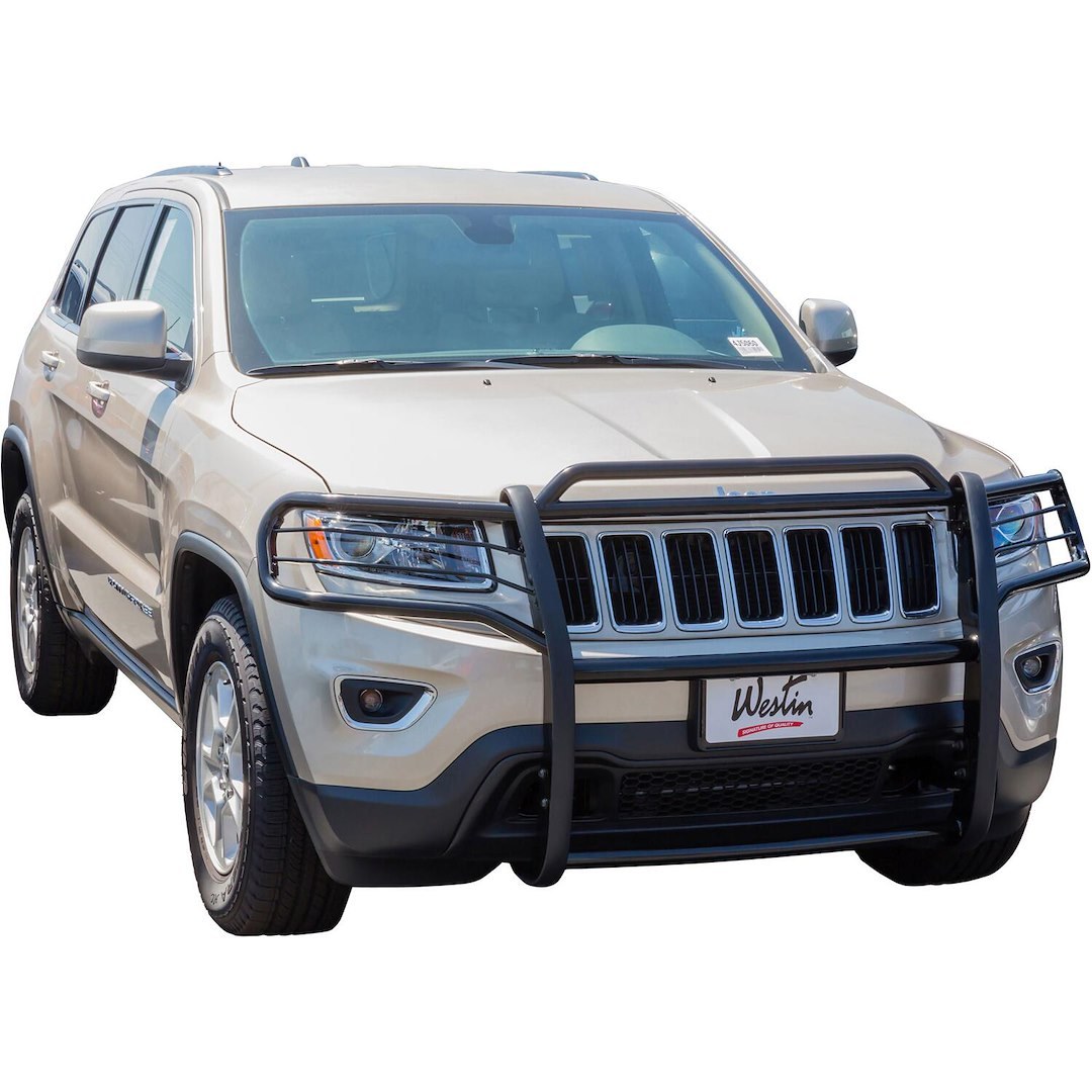 Westin Grille Guard, Sportsman, 1-Piece, Powder Coated, Black, Steel, 1-1/2 Inch Diameter, With Brush Guard, Without Skid Plate – 40-3815