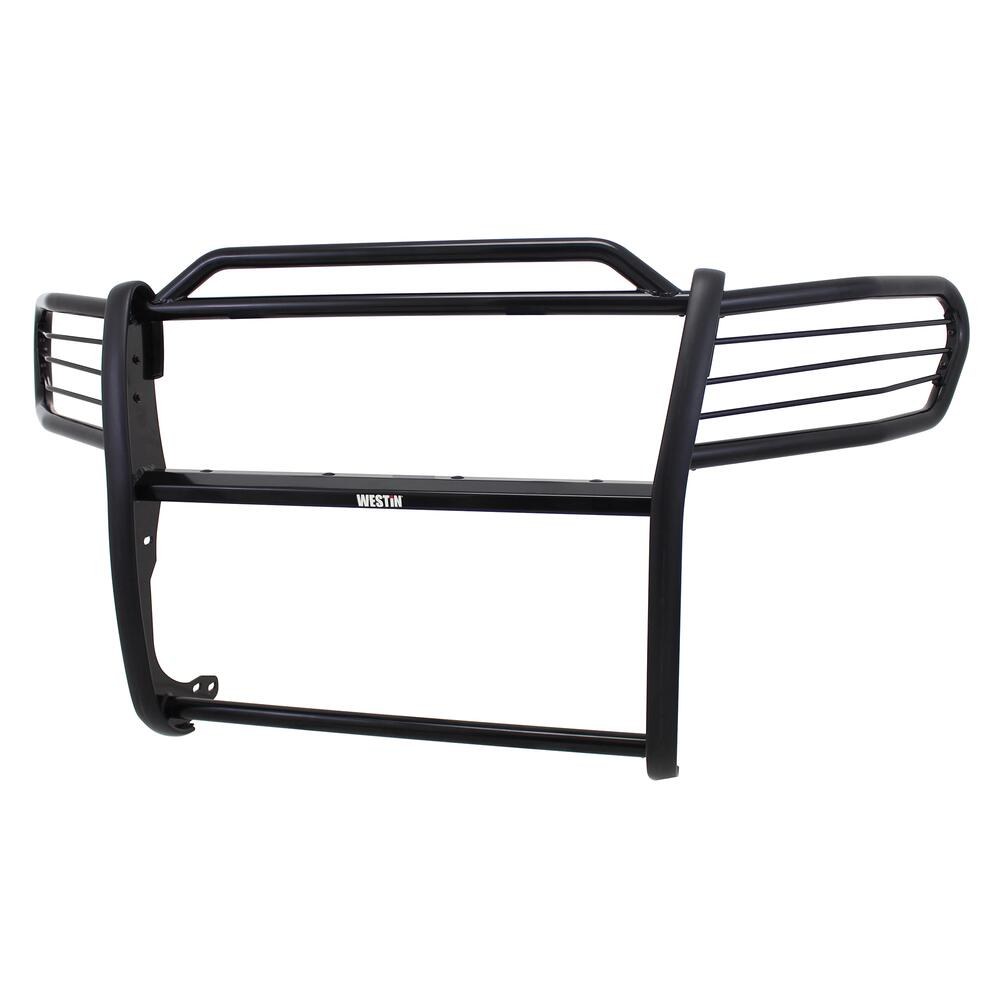 Westin Grille Guard, Sportsman, 1-Piece, Black Powder Coated Steel, 1-1/2 Inch Diameter, With Brush Guard, Without Skid Plate – 40-3885