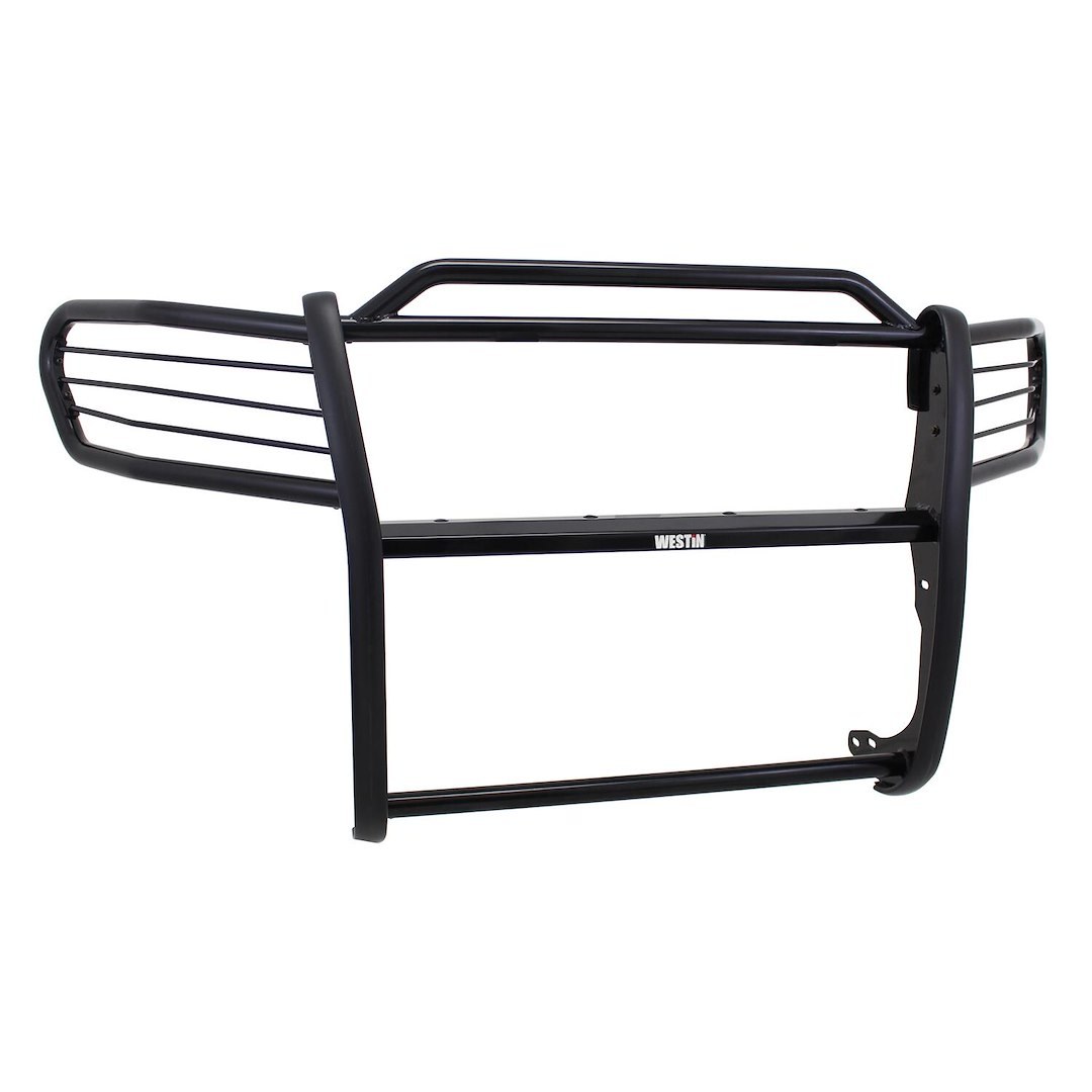Westin Grille Guard, Sportsman, 1-Piece, Black Powder Coated Steel, 1-1/2 Inch Diameter, With Brush Guard, Without Skid Plate – 40-3885