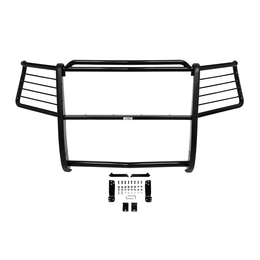 Westin Grille Guard, Sportsman, 1-Piece, Powder Coated, Black, Steel, 1-1/2 Inch Diameter, With Brush Guard, Without Skid Plate – 40-3955