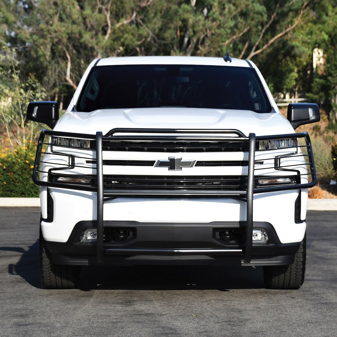 Westin Grille Guard, Sportsman, 1-Piece, Powder Coated, Black, Steel, 1-1/2 Inch Diameter, With Brush Guard, Without Skid Plate – 40-3955