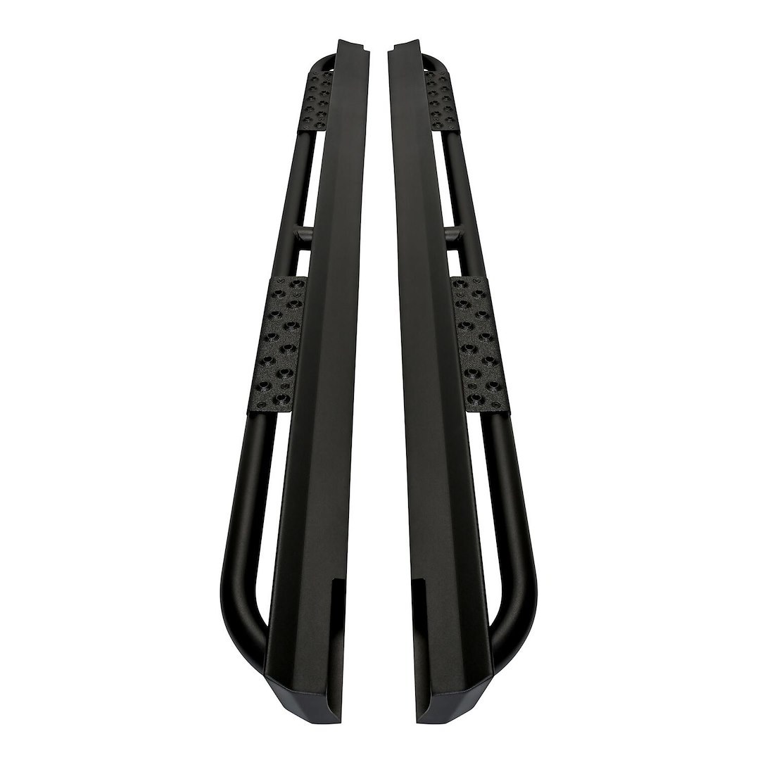 Westin Nerf Bar, Xts, With Step Plate, 1-3/4 Inch Round Bent, Textured Powder Coated, Black, Steel, Rocker Panel Mount – 42-14195