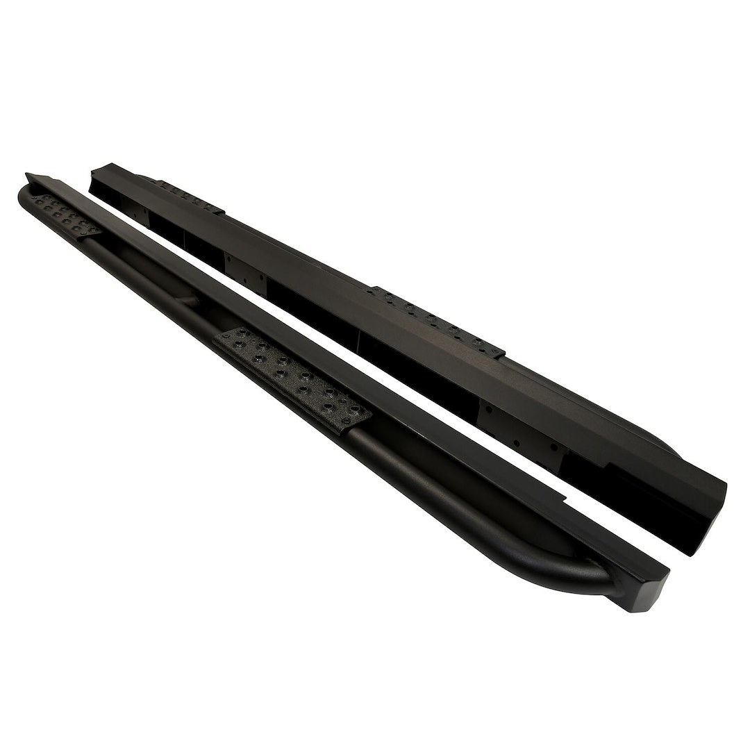 Westin Nerf Bar, Xts, With Step Plate, 1-3/4 Inch Round Bent, Textured Powder Coated, Black, Steel, Rocker Panel Mount – 42-14195