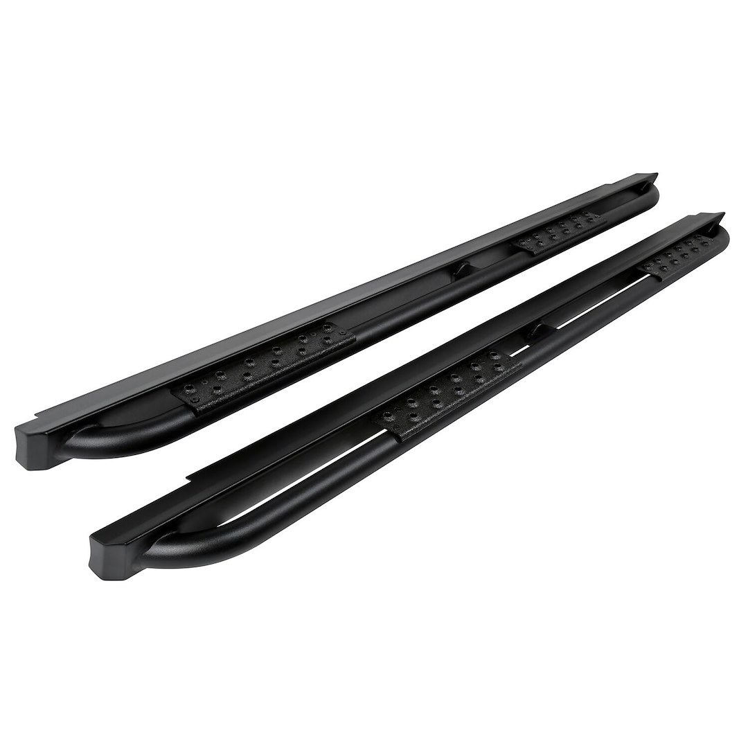 Westin Nerf Bar, Xts, With Step Plate, 1-3/4 Inch Round Bent, Textured Powder Coated, Black, Steel, Rocker Panel Mount – 42-14195