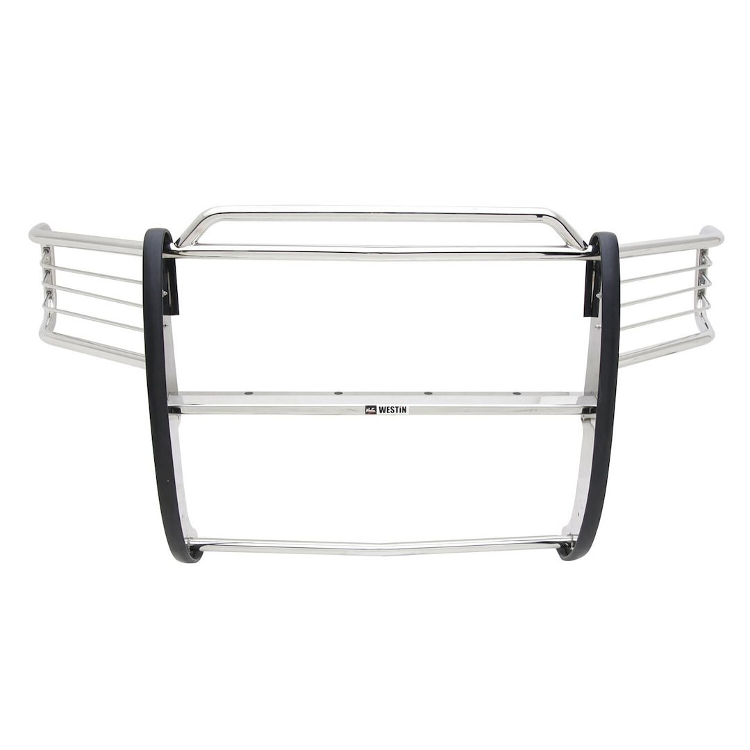 Westin Grille Guard, Sportsman, Polished, Stainless Steel, 1-1/2 Inch Diameter, With Brush Guard, Without Skid Plate – 45-3830