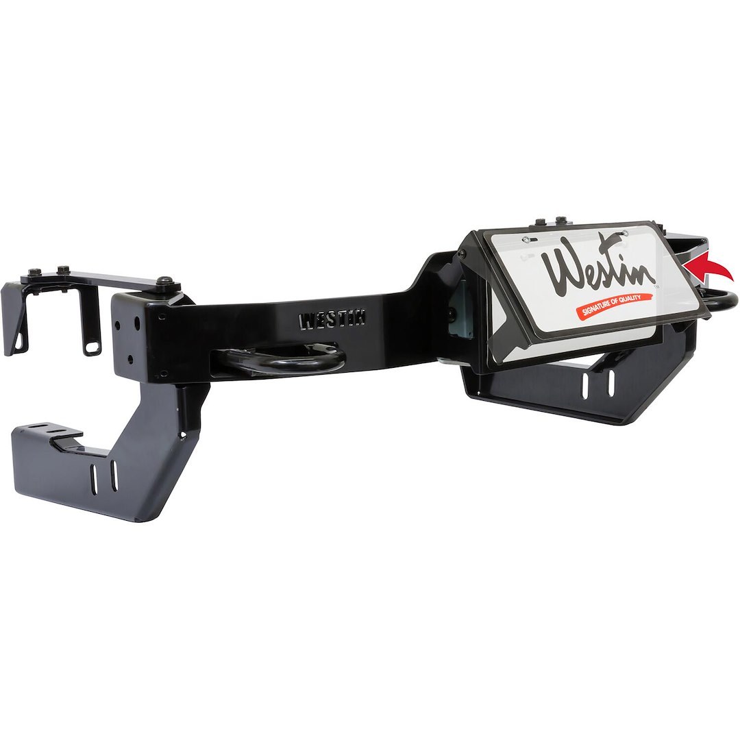 Westin License Plate Relocation Kit, Max Winch Mounting System, Relocates to Winch Tray, Flip Up Hinged System, Non-Illuminated – 46-20055