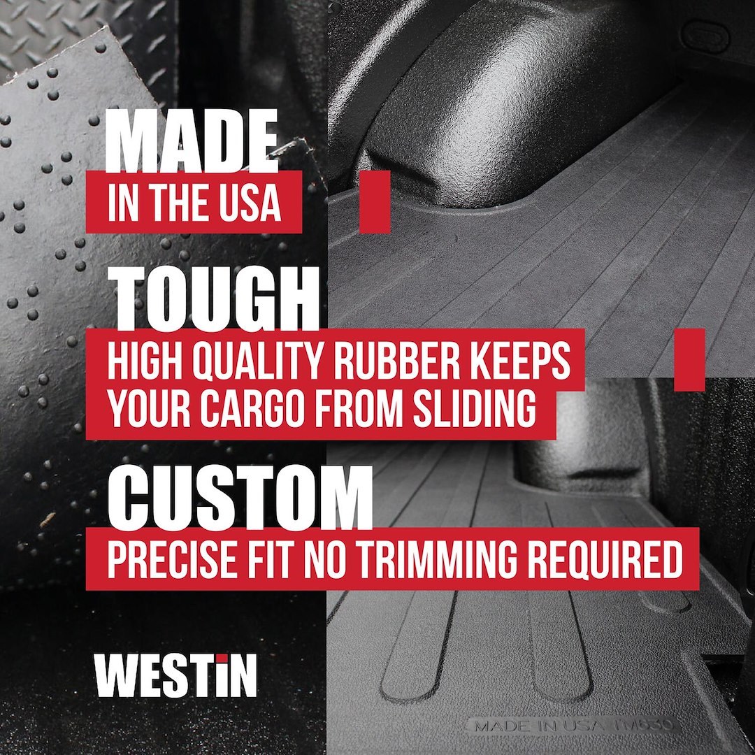 Westin Bed Mat, Without Raised Edges, Black, Rubber, Tailgate Mat Not Included – 50-6155