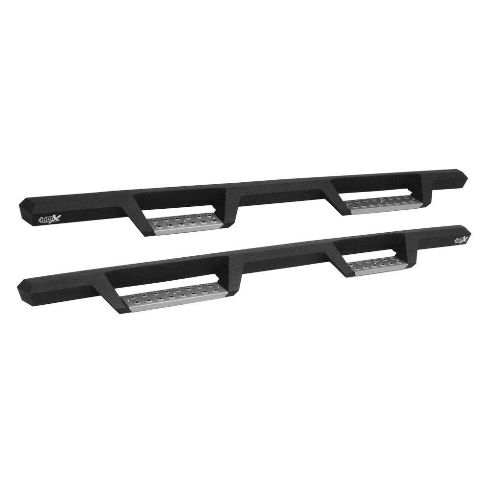 Westin Nerf Bar, Hdx, With Drop Down Steps, 3 Inch Square Straight, Powder Coated, Black, Stainless Steel, With Welded End Caps – 56-140152