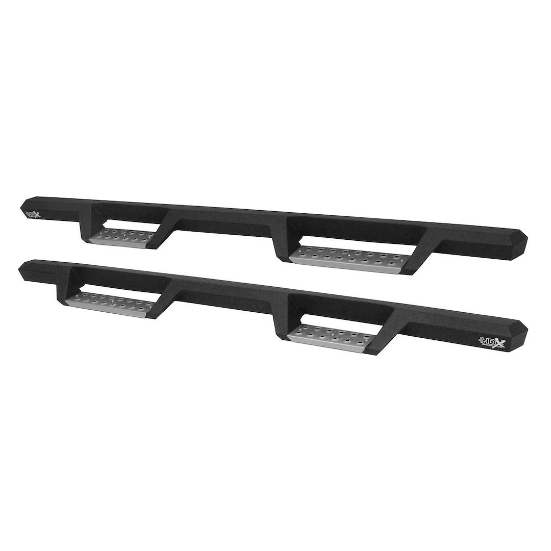 Westin Nerf Bar, Hdx, With Drop Down Steps, 3 Inch Square Straight, Powder Coated, Black, Stainless Steel, With Welded End Caps – 56-140852