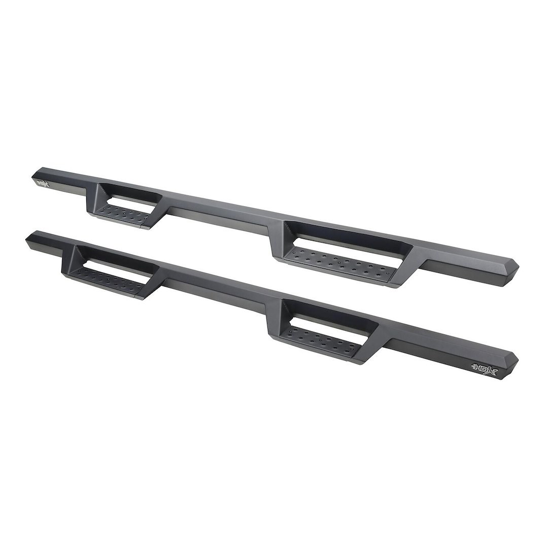 Westin Nerf Bar, Hdx, With Drop Down Steps, 3 Inch Square Straight, Powder Coated, Black, Mild Steel, With Welded End Caps – 56-14135