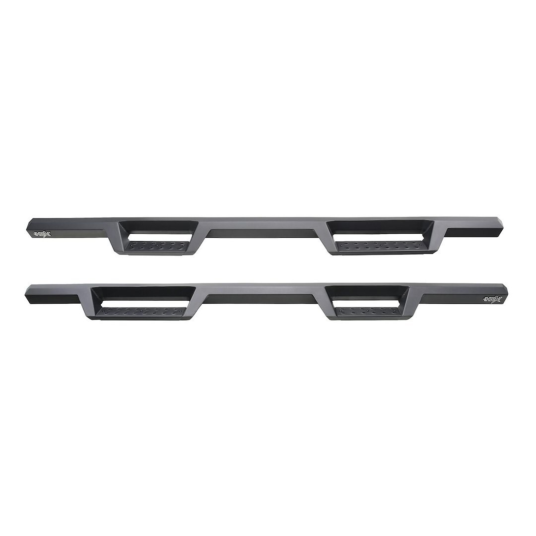 Westin Nerf Bar, Hdx, With Drop Down Steps, 3 Inch Square Straight, Powder Coated, Black, Mild Steel, With Welded End Caps – 56-14135