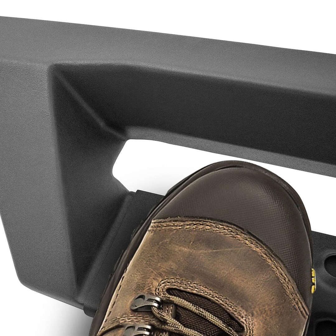 Westin Nerf Bar, Hdx, With Drop Down Steps, 3 Inch Square Straight, Powder Coated, Black, Mild Steel, With Welded End Caps – 56-14135