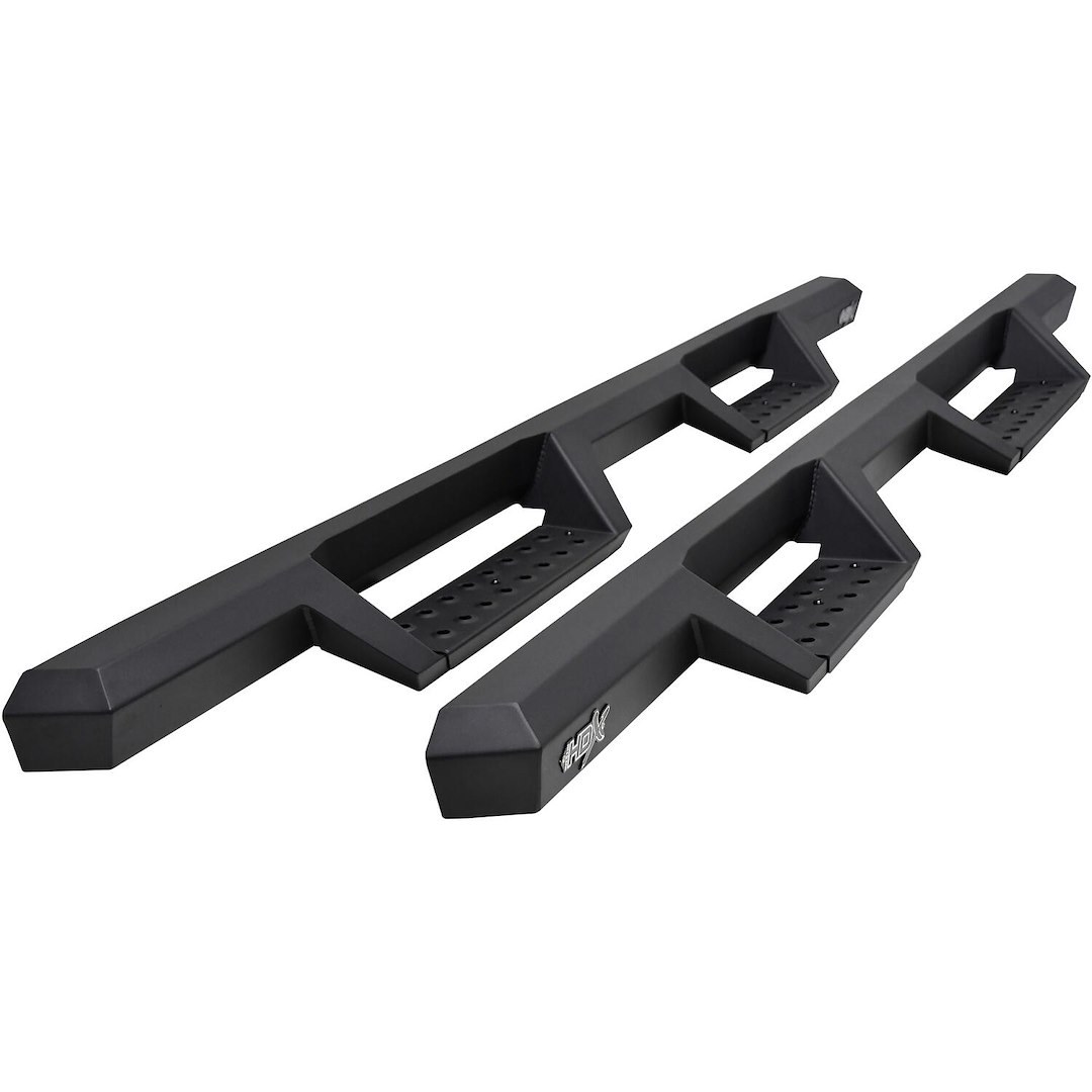 Westin Nerf Bar, Hdx, With Drop Down Steps, 3 Inch Square Straight, Powder Coated, Black, Mild Steel, With Welded End Caps – 56-14155