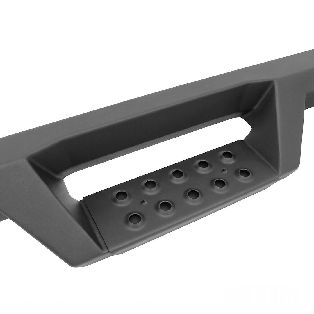 Westin Nerf Bar, Hdx, With Drop Down Steps, 3 Inch Square Straight, Powder Coated, Black, Mild Steel, With Welded End Caps – 56-14155