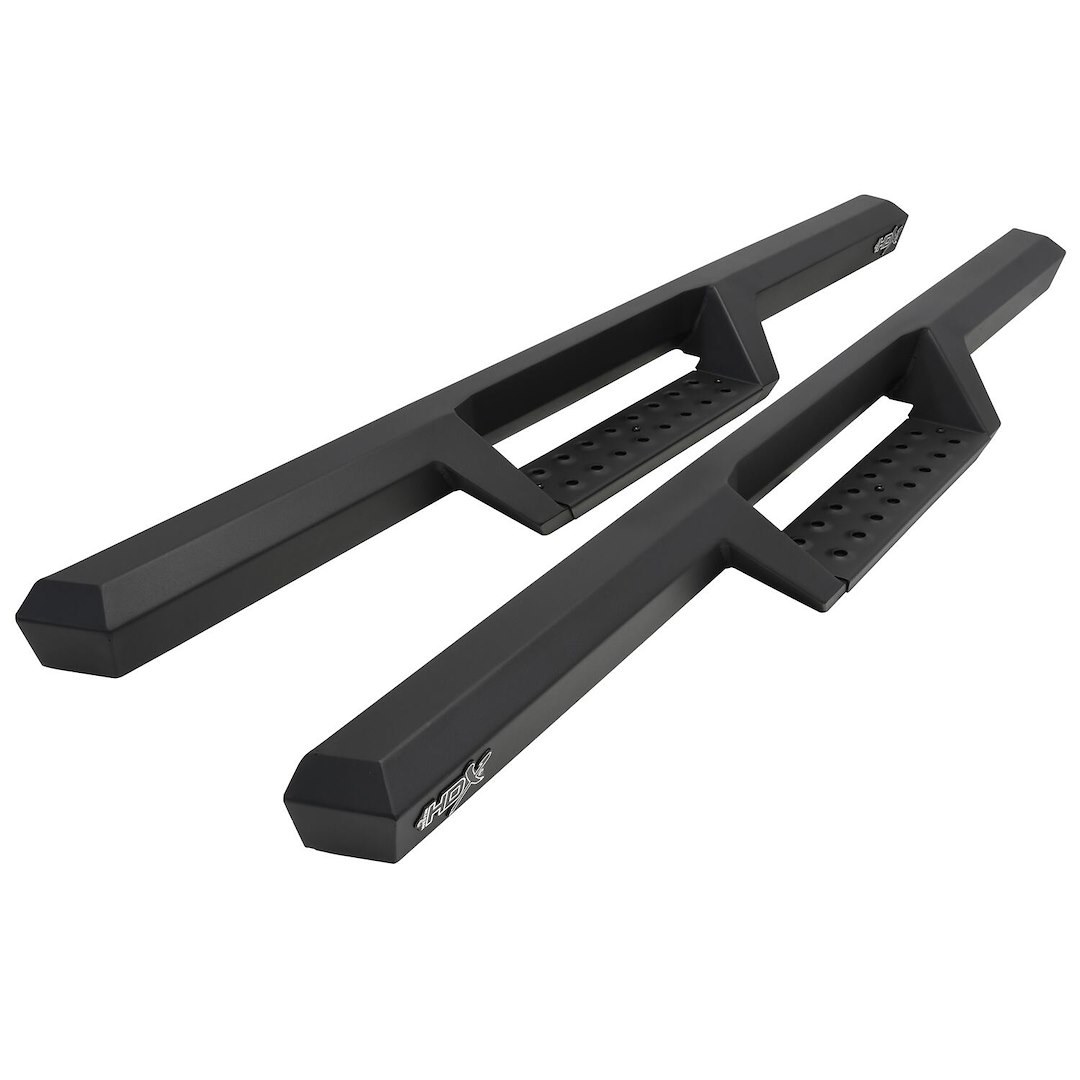 Westin Nerf Bar, Hdx, With Drop Down Steps, 3 Inch Square Straight, Textured Powder Coat, Black, Steel, Rocker Panel Mount – 56-14185