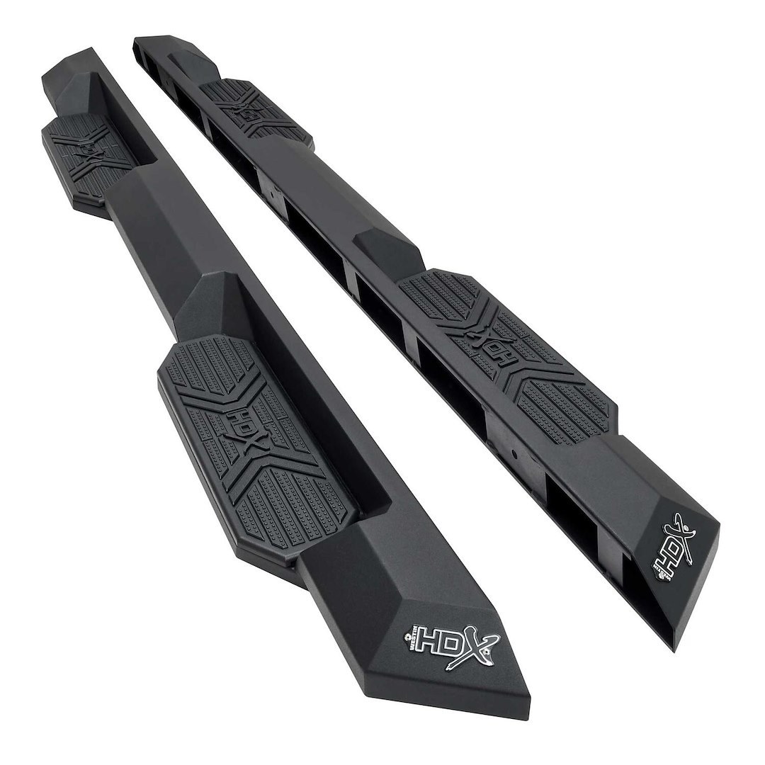 Westin Nerf Bar, Hdx Xtreme, With Drop Down Steps, Hexagonal Straight, Powder Coated, Textured Black, Steel, With Welded End Caps – 56-22785
