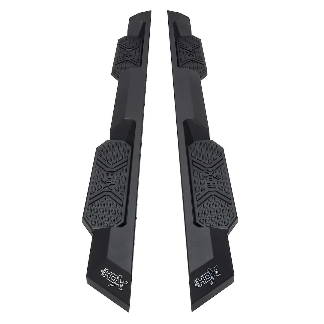 Westin Nerf Bar, Hdx Xtreme, With Drop Down Steps, Hexagonal Straight, Powder Coated, Textured Black, Steel, With Welded End Caps – 56-22785