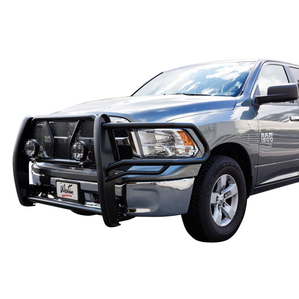 Westin Grille Guard, Hdx Heavy Duty, 1-Piece, Powder Coated, Black, Steel, 2 Inch Diameter, With Brush Guard, Without Skid Plate – 57-1955