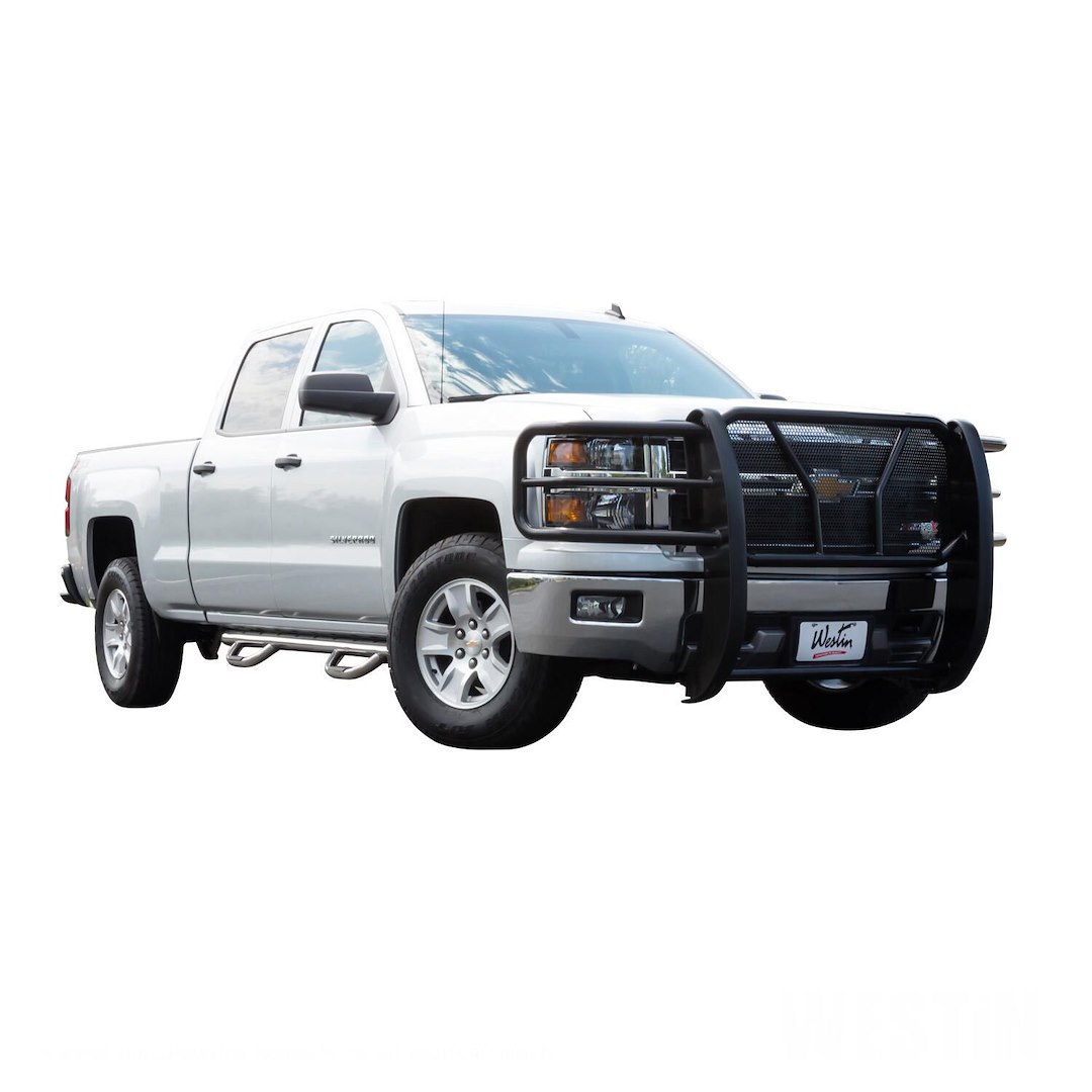 Westin Grille Guard, Hdx Heavy Duty, 1-Piece, Powder Coated, Black, Steel, 2 Inch Diameter, With Brush Guard, Without Skid Plate – 57-3685