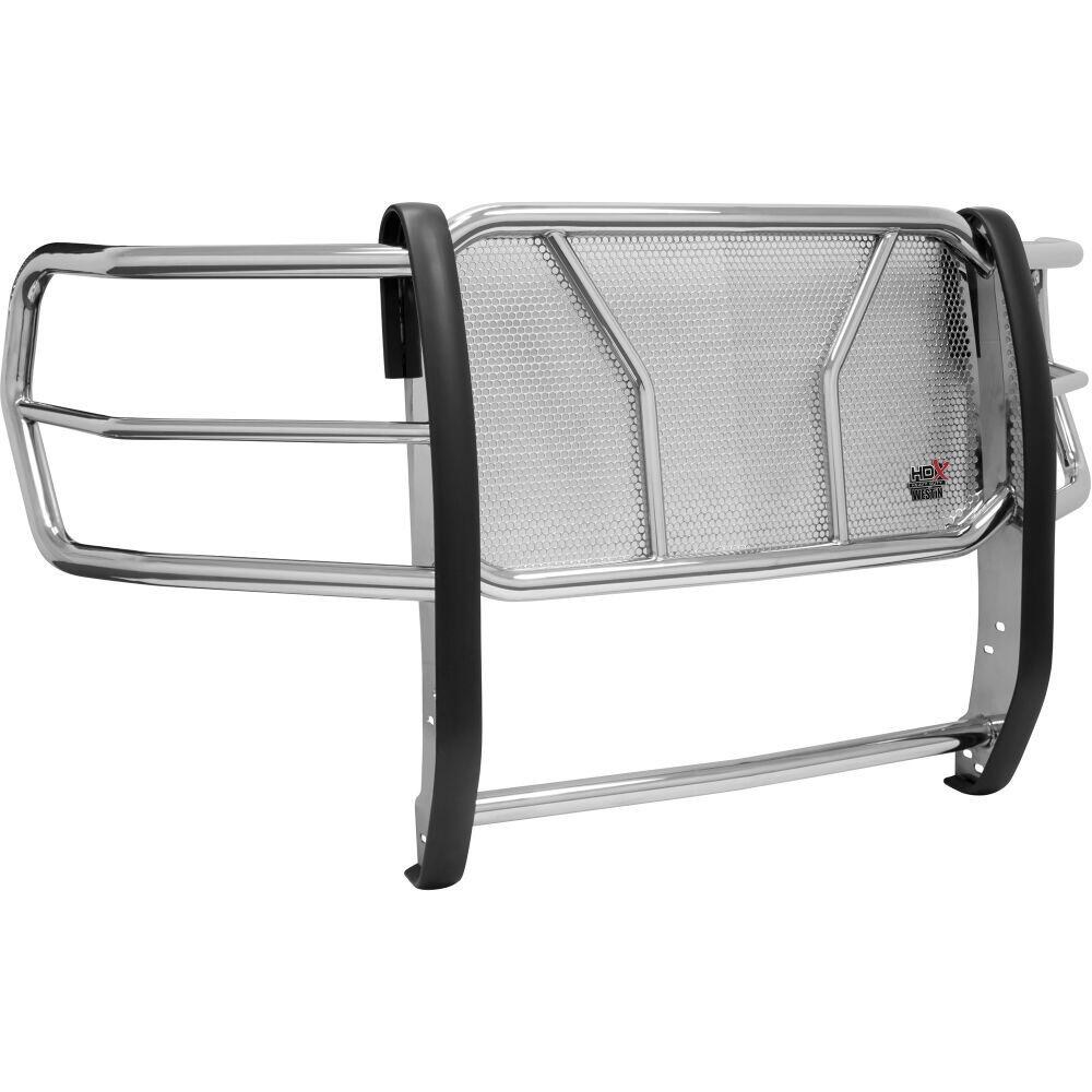 Westin Grille Guard, Hdx, 1-Piece, Polished Stainless Steel, 2 Inch Diameter, With Brush Guard, Without Skid Plate, Without Winch Mount – 57-3900