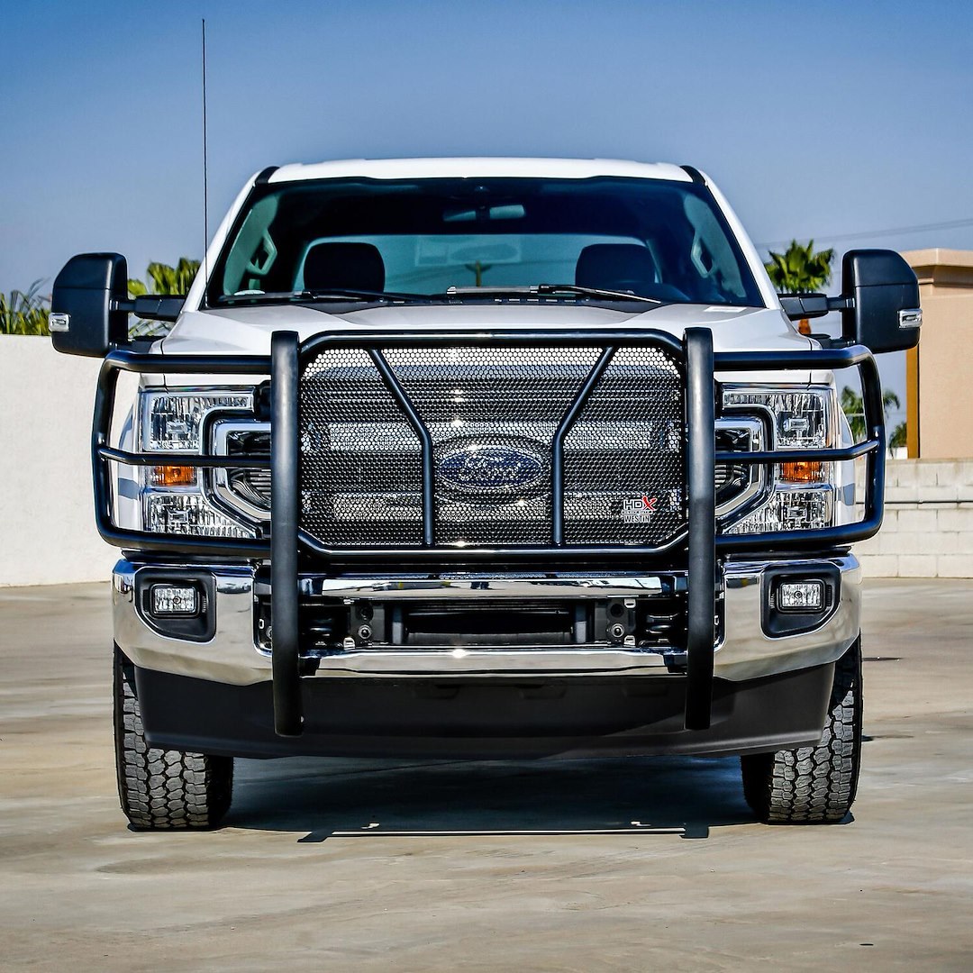 Westin Grille Guard, Hdx, 1-Piece, Black Powder Coated Steel, 2 Inch Diameter, With Brush Guard, Without Skid Plate, Without Winch Mount – 57-3905
