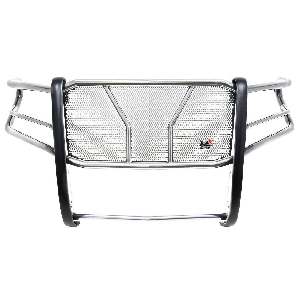 Westin Grille Guard, Hdx, 1-Piece, Polished, Stainless Steel, 2 Inch Diameter, With Brush Guard, Without Skid Plate, Without Winch Mount – 57-3960
