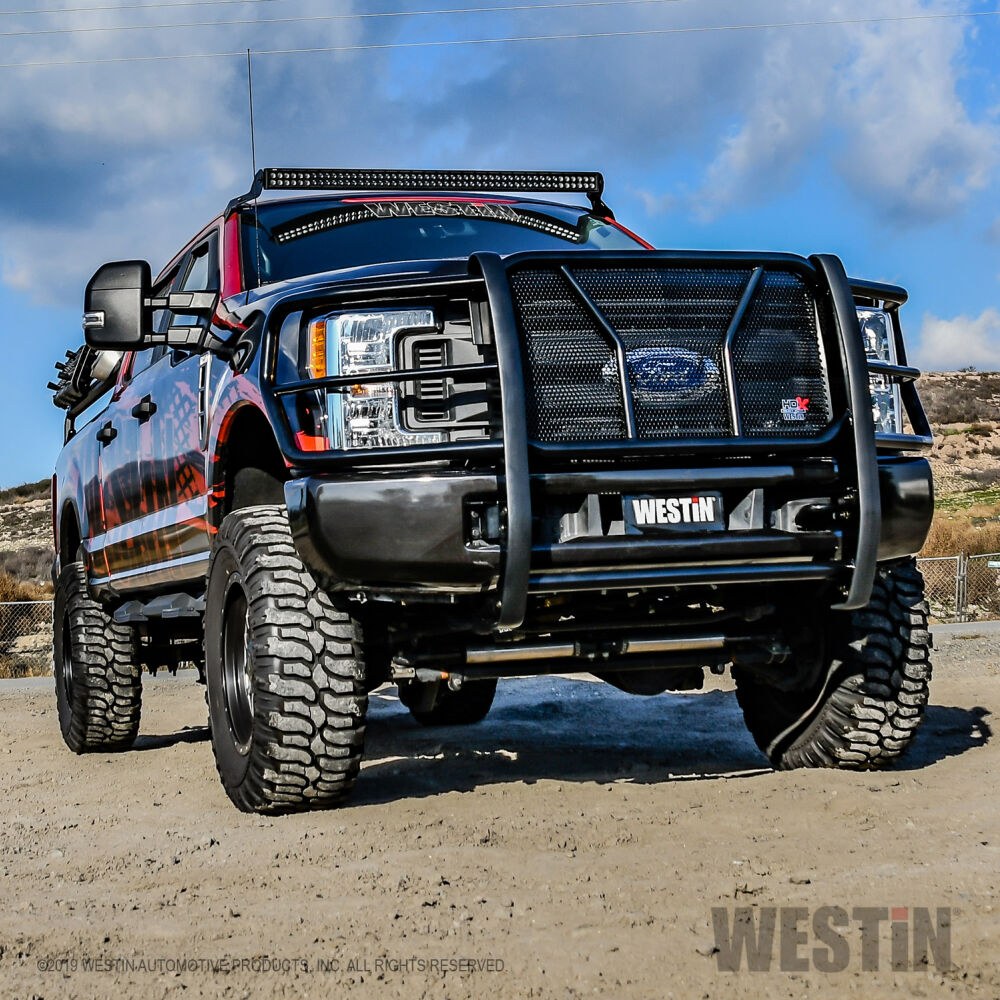 Westin Grille Guard, Hdx, 1-Piece, Polished, Stainless Steel, 2 Inch Diameter, With Brush Guard, Without Skid Plate, Without Step Plate – 57-4120