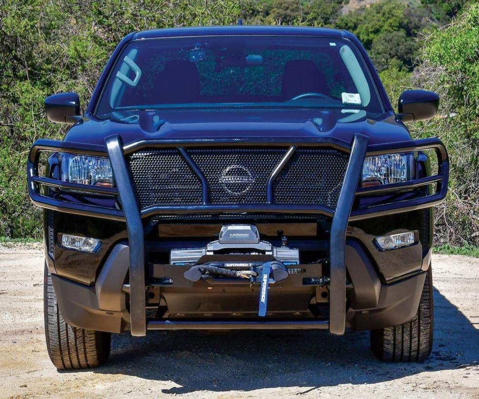 Westin Grille Guard, Hdx, Powder Coated, Black, Steel, 2 Inch Diameter, Without Skid Plate, With Winch Mount/ Mounting Kit – 57-924075